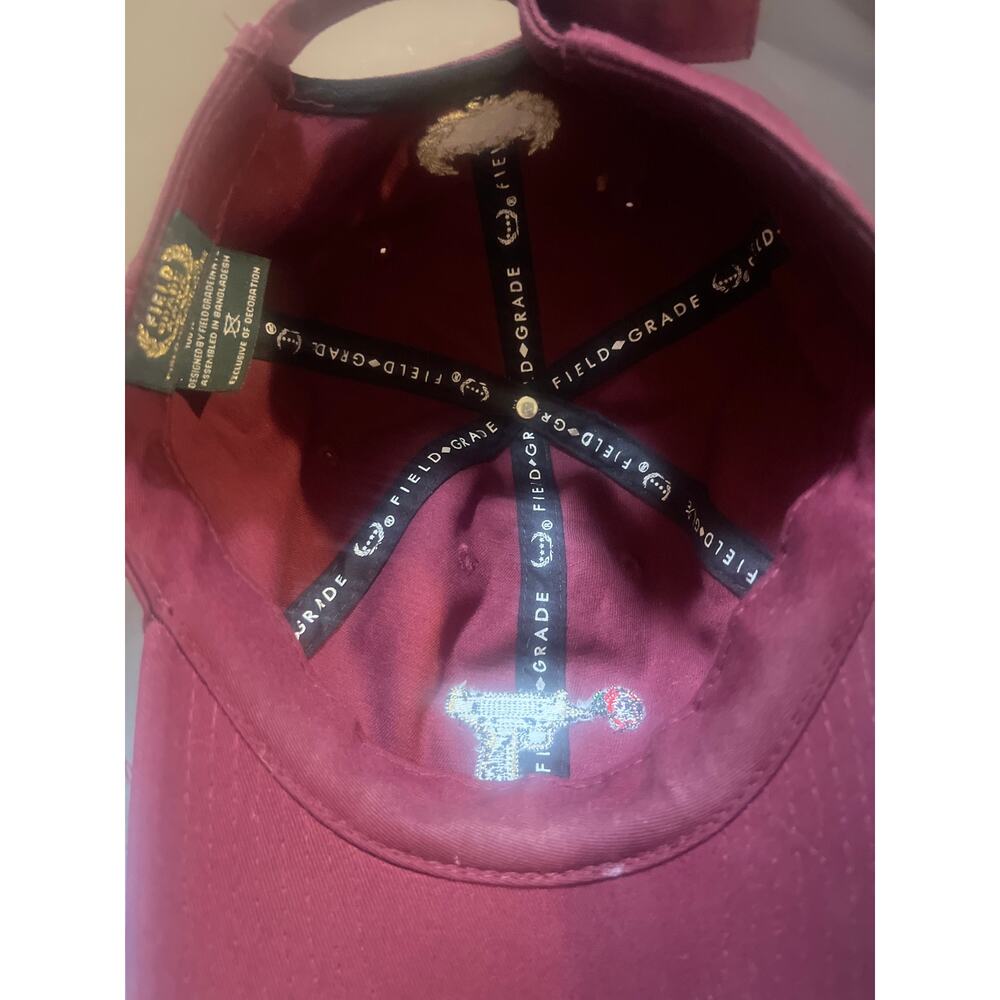 Field Grade "Automatic Roses" Maroon Distressed Hat - Picture 4 of 5